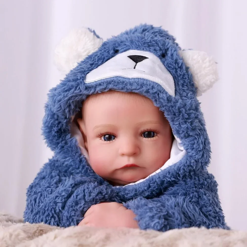 Reborn Baby Dolls Boy Aiden 17 Inch Handmade Realistic Baby Doll Cloth Soft Body